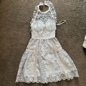 Self Portrait Halter Lace Dress